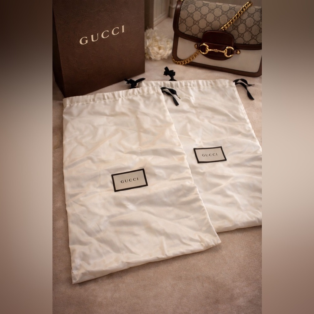 Gucci Dust Bags Set of 2 in White authentic NWOT